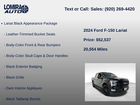 Used 2024 Ford F150 Lariat w/ Equipment Group 502A High AWD/4WD image 8