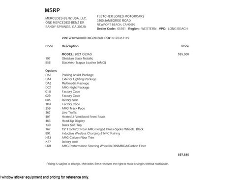 Certified 2021 Mercedes-Benz C 63 AMG S image 4