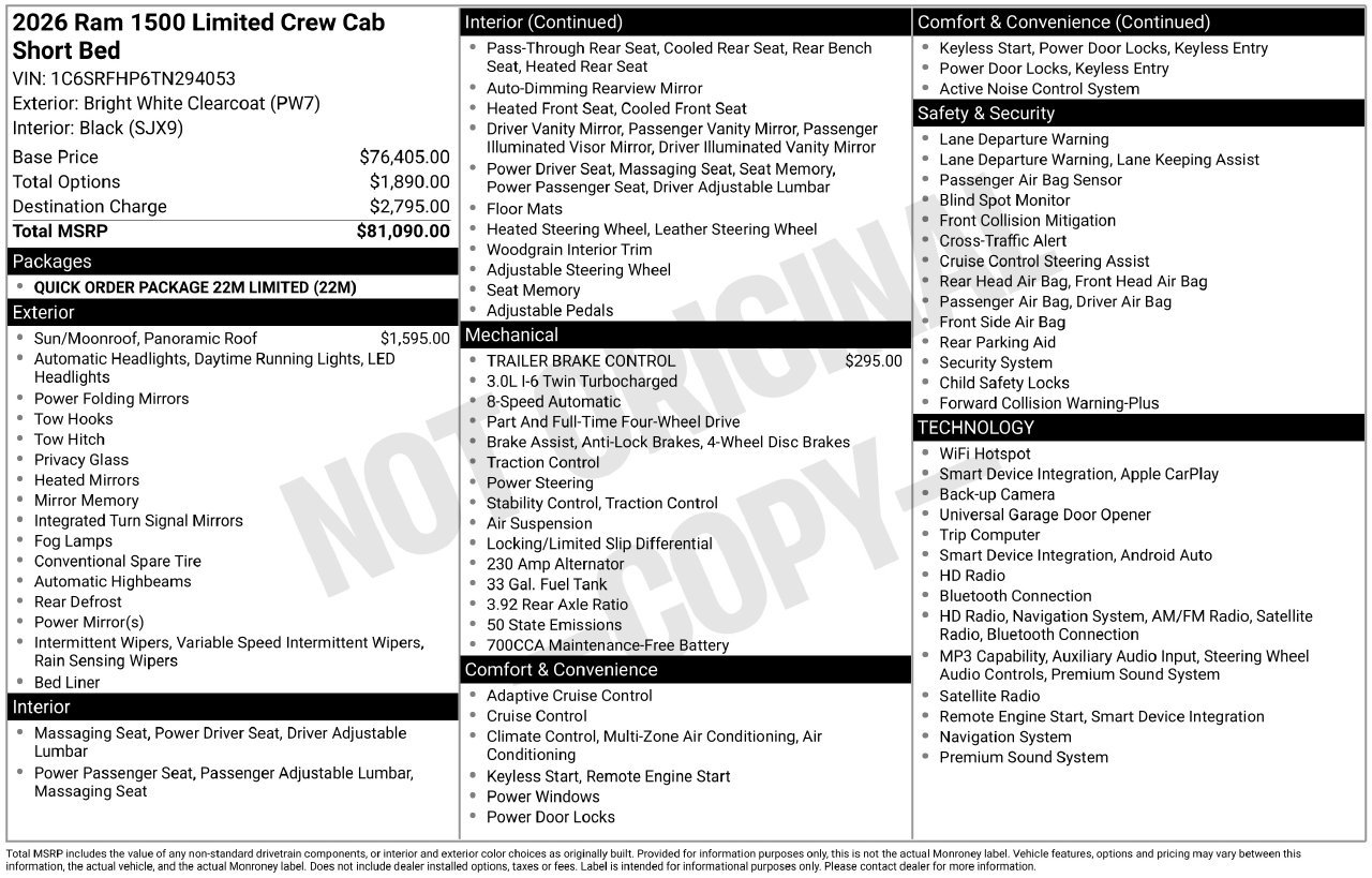 Used 2026 RAM 1500 Limited AWD/4WD image 5