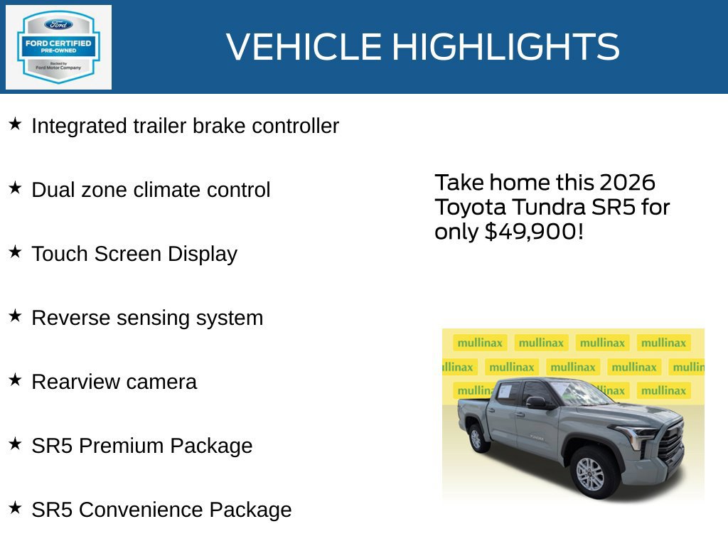 Used 2026 Toyota Tundra SR5 w/ SR5 Premium Package AWD/4WD image 22