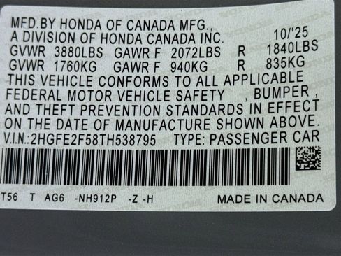 New 2026 Honda Civic Sport image 29