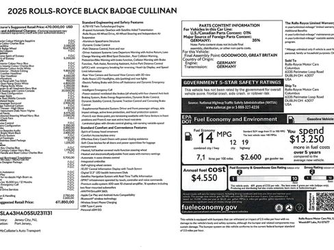 Used 2025 Rolls-Royce Cullinan Black Badge AWD/4WD image 23