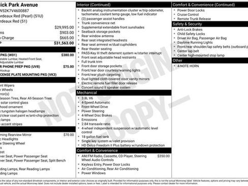 Used 1997 Buick Park Avenue w/ Seating Pkg FWD image 4