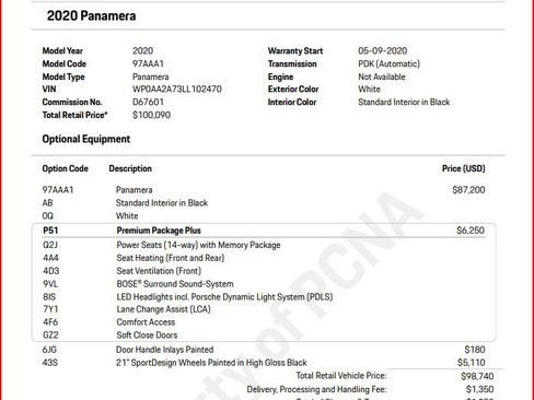 Certified 2020 Porsche Panamera 4 image 12