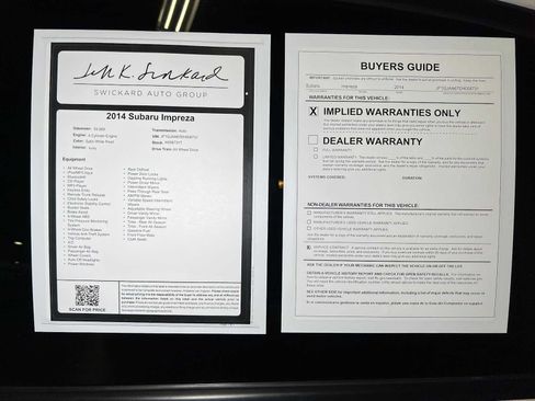 Used 2014 Subaru Impreza 2.0i AWD/4WD image 37