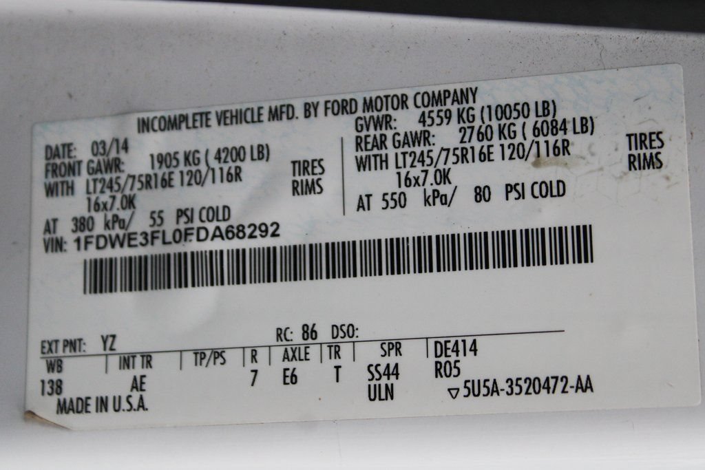 Used 2014 Ford E-350 and Econoline 350 Super Duty w/ Power Windows & Locks Group RWD image 38