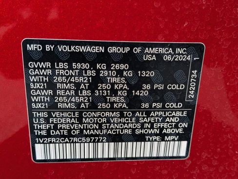 Used 2024 Volkswagen Atlas SEL Premium R-Line AWD/4WD image 20