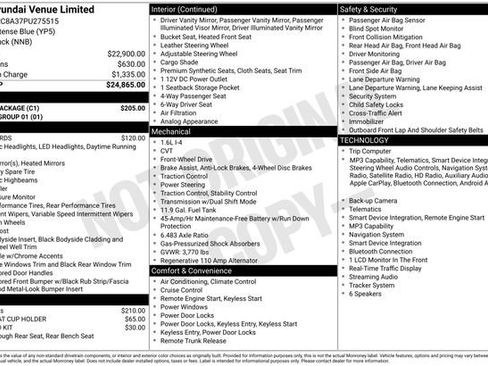Used 2023 Hyundai Venue Limited w/ Cargo Package FWD image 10