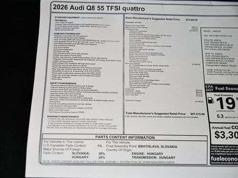 New 2026 Audi Q8 Prestige image 42