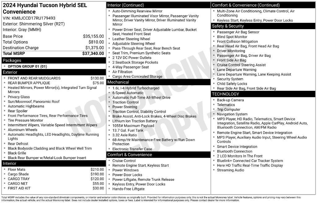 Used 2024 Hyundai Tucson SEL AWD/4WD image 3