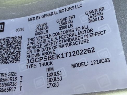 New 2026 Chevrolet Colorado W/T w/ WT Custom Package RWD image 19