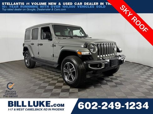 Certified 2023 Jeep Wrangler Unlimited Sahara w/ Safety Group AWD/4WD image 1