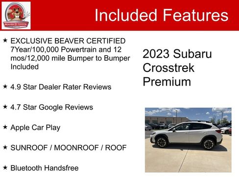 Used 2023 Subaru Crosstrek 2.0i Premium w/ Popular Package #4A AWD/4WD image 5