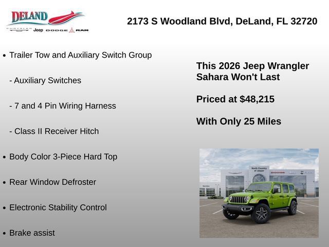 New 2026 Jeep Wrangler Unlimited Sahara AWD/4WD image 9