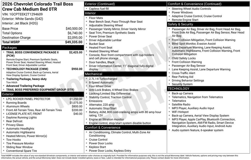 New 2026 Chevrolet Colorado Trail Boss AWD/4WD image 6