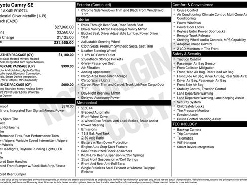 Used 2024 Toyota Camry SE w/ Cold Weather Package image 6