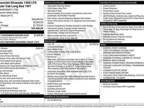 Used 2022 Chevrolet Silverado 1500 W/T w/ WT Fleet Convenience Package RWD image 5