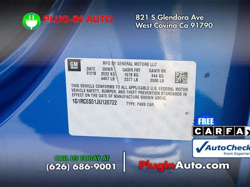 Used 2018 Chevrolet Volt LT image 8