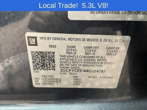 Used 2021 Chevrolet Silverado 1500 Custom Trail Boss AWD/4WD image 26