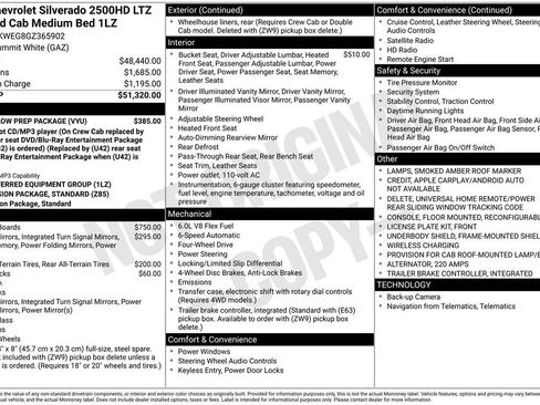 Used 2016 Chevrolet Silverado 2500 LTZ w/ Snow Plow Prep Package AWD/4WD image 1