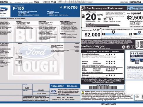Certified 2020 Ford F150 XL w/ XL Power Equipment Group image 10