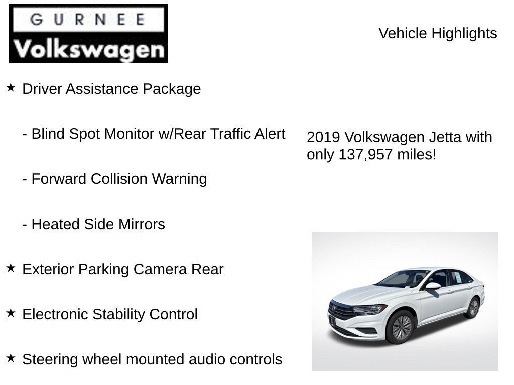 Used 2019 Volkswagen Jetta S w/ Driver Assistance Package FWD image 7