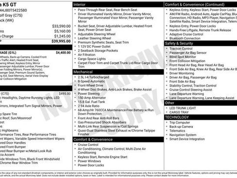 New 2026 Kia K5 GT w/ GT1 Package image 23