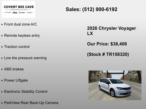 New 2026 Chrysler Voyager LX FWD image 6