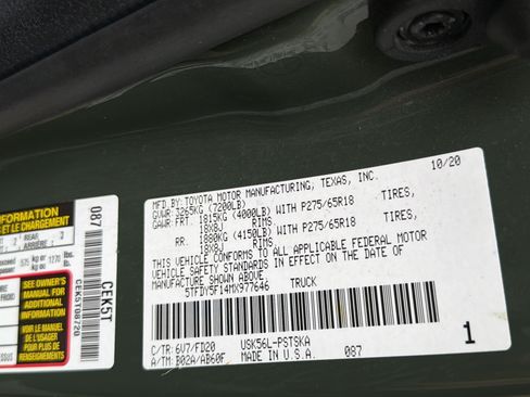 Certified 2021 Toyota Tundra SR5 w/ Trail Edition AWD/4WD image 24