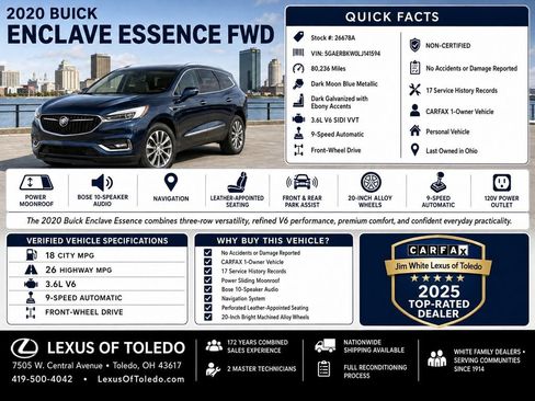 Used 2020 Buick Enclave Essence FWD image 1