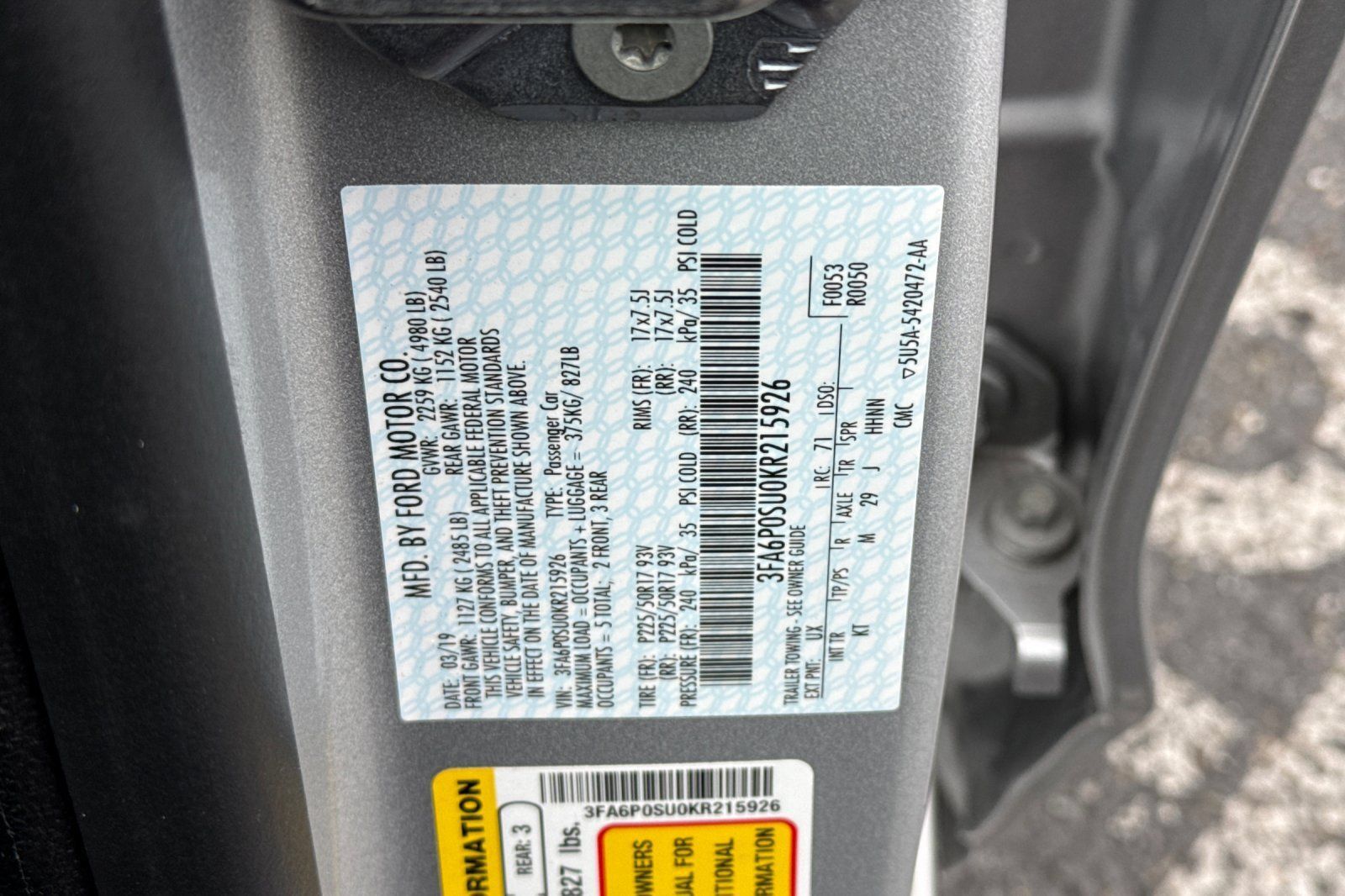 Certified 2019 Ford Fusion Energi Titanium FWD image 29