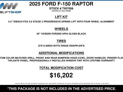 Used 2025 Ford F150 Raptor image 2