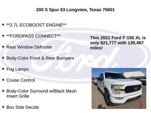 Used 2021 Ford F150 XL w/ STX Appearance Package image 20