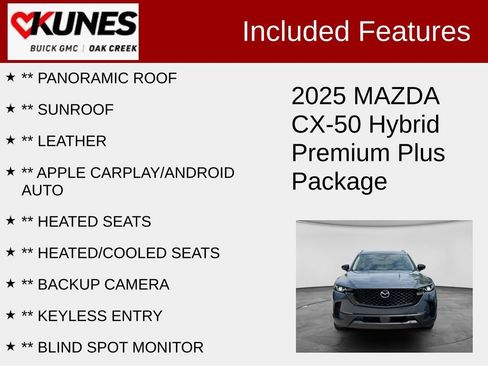 Used 2025 MAZDA CX-50 2.5 Hybrid w/ Premium Plus Pkg AWD/4WD image 2