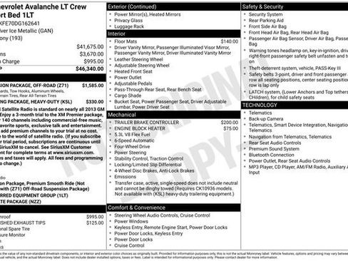 Used 2013 Chevrolet Avalanche LT w/ Suspension Package, Off-Road AWD/4WD image 11