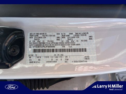 Used 2018 Ford F150 Lariat w/ Equipment Group 502A Luxury image 25