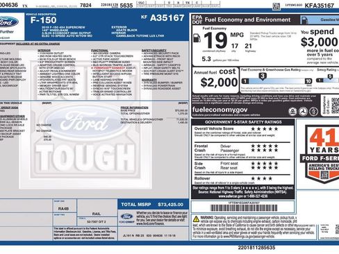 Used 2019 Ford F150 Limited w/ Trailer Tow Package AWD/4WD image 8
