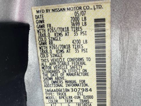 Used 2008 Nissan Titan XE image 9