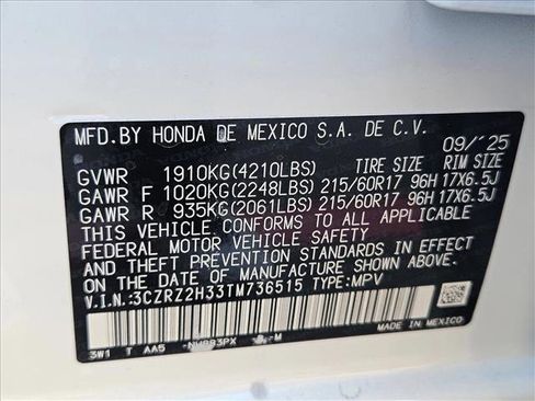 New 2026 Honda HR-V LX image 17