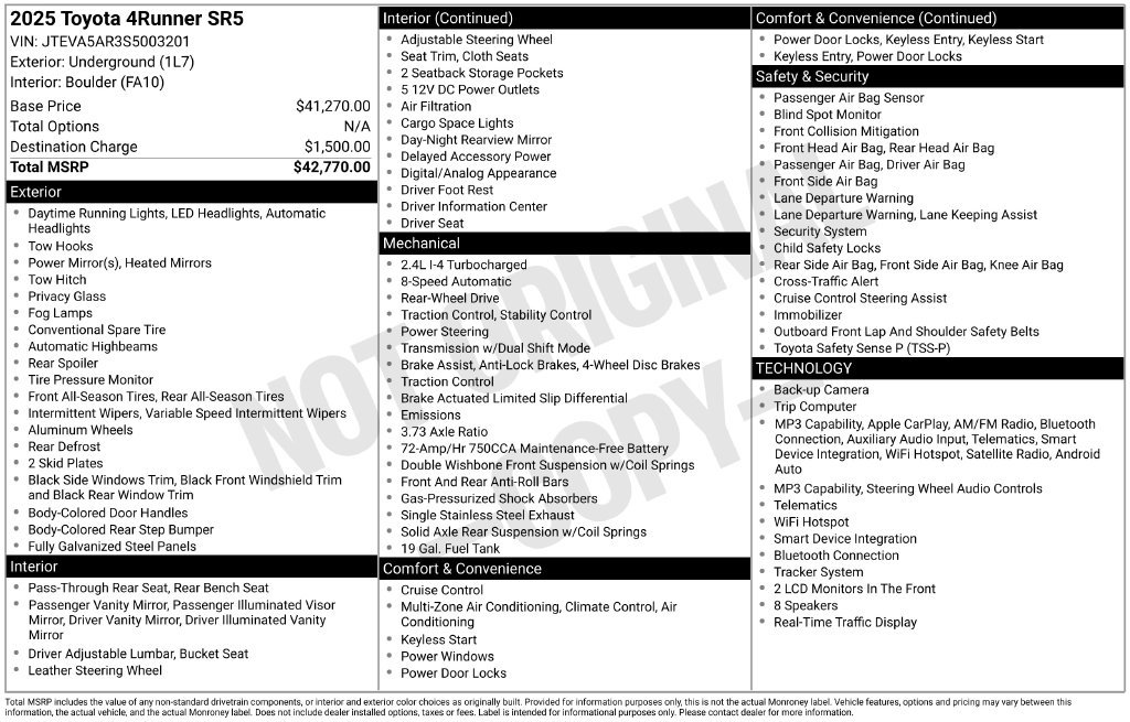 Certified 2025 Toyota 4Runner SR5 RWD image 29