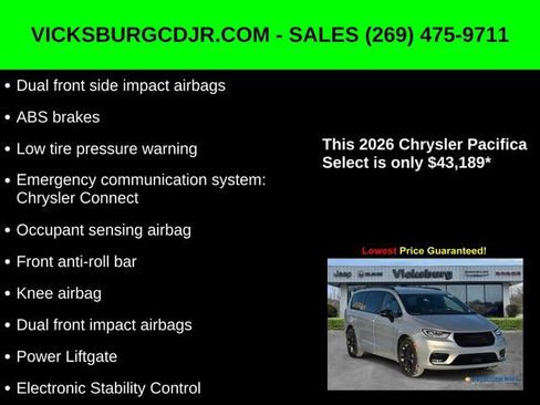 New 2026 Chrysler Pacifica Select w/ S Appearance Package image 27