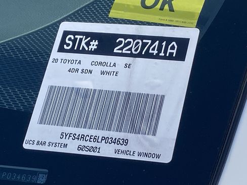 Certified 2020 Toyota Corolla SE FWD image 31
