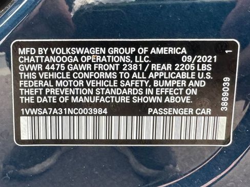 Used 2022 Volkswagen Passat 2.0T SE FWD image 13