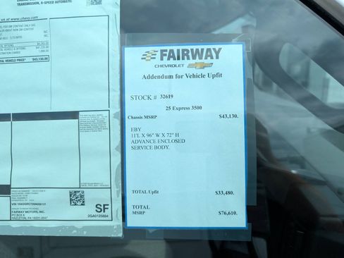 New 2025 Chevrolet Express 3500 w/ Power Convenience Package image 22