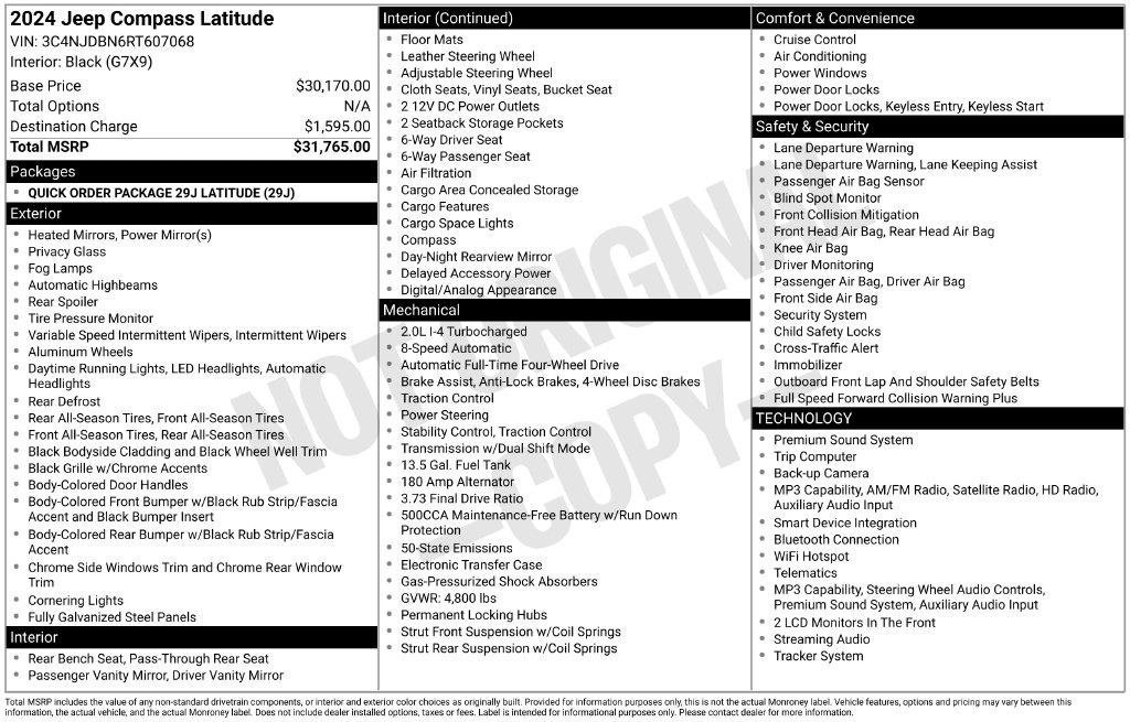 Certified 2024 Jeep Compass Latitude AWD/4WD image 40