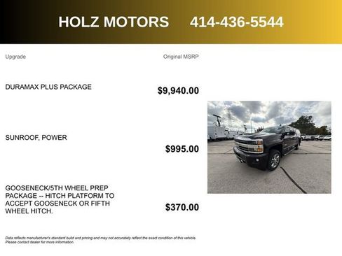 Used 2018 Chevrolet Silverado 2500 High Country w/ Duramax Plus Package image 5