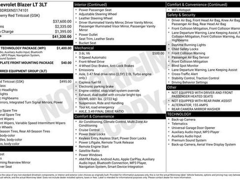 Used 2022 Chevrolet Blazer LT w/ Sound & Technology Package image 2