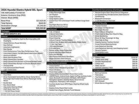 New 2026 Hyundai Elantra SEL FWD image 28