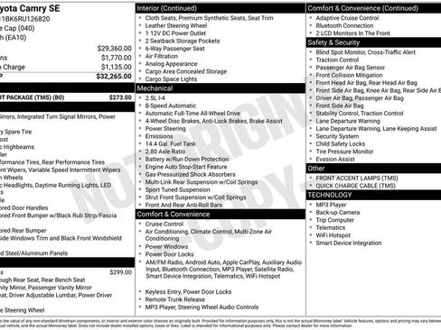 Used 2024 Toyota Camry SE w/ Blackout Package (TMS) image 23