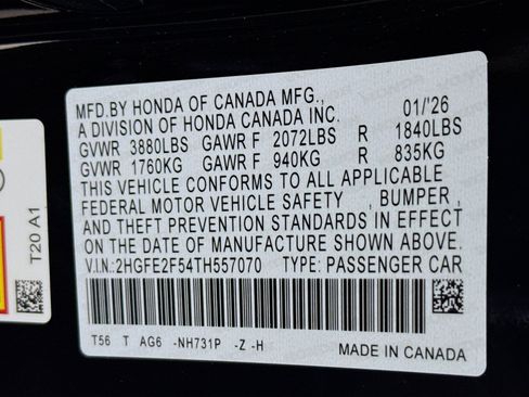 New 2026 Honda Civic Sport image 36